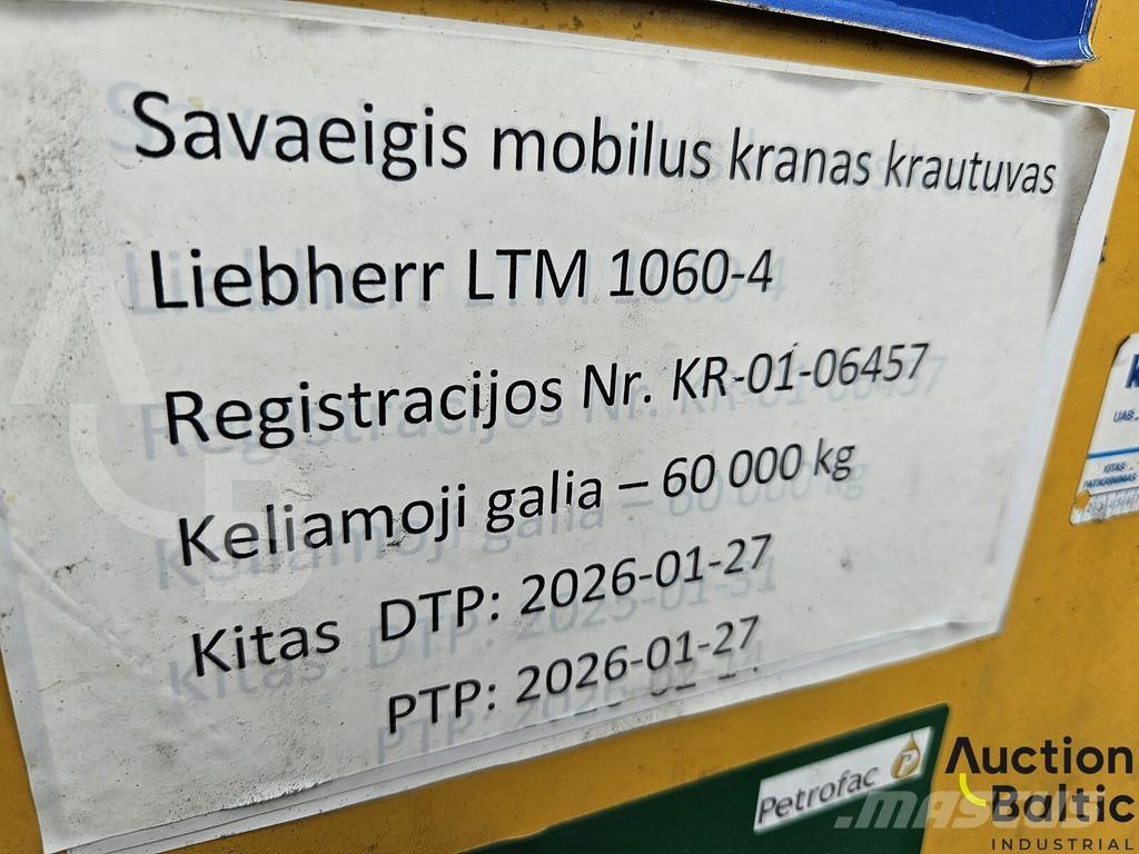 Liebherr LTM 1060 Araç üzeri vinçler
