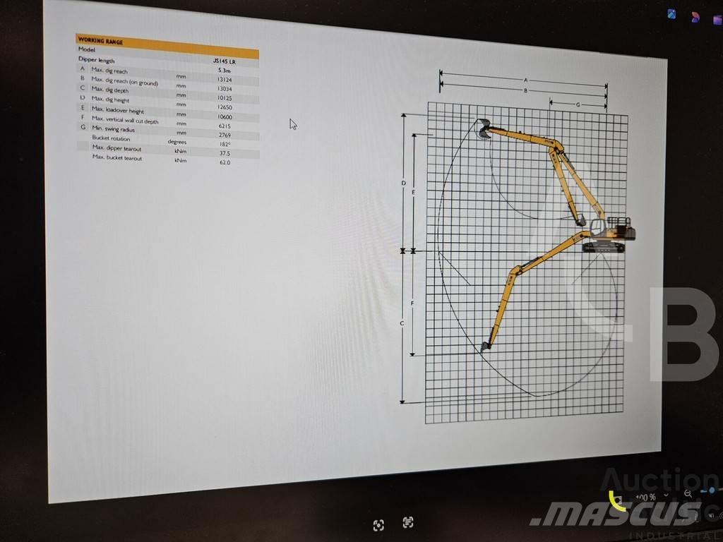 JCB JS 145 LR Paletli ekskavatörler