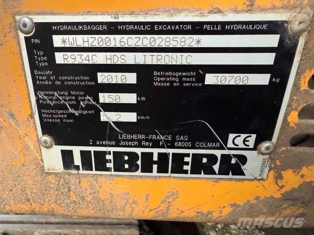 Liebherr R 934 C Paletli ekskavatörler