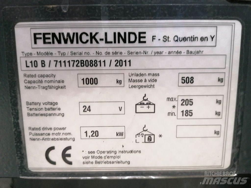 Linde L10B Yaya kumandali istif makinasi