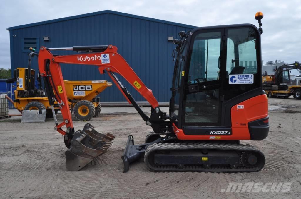 Kubota KX 027-4 Mini ekskavatörler, 7 tona dek