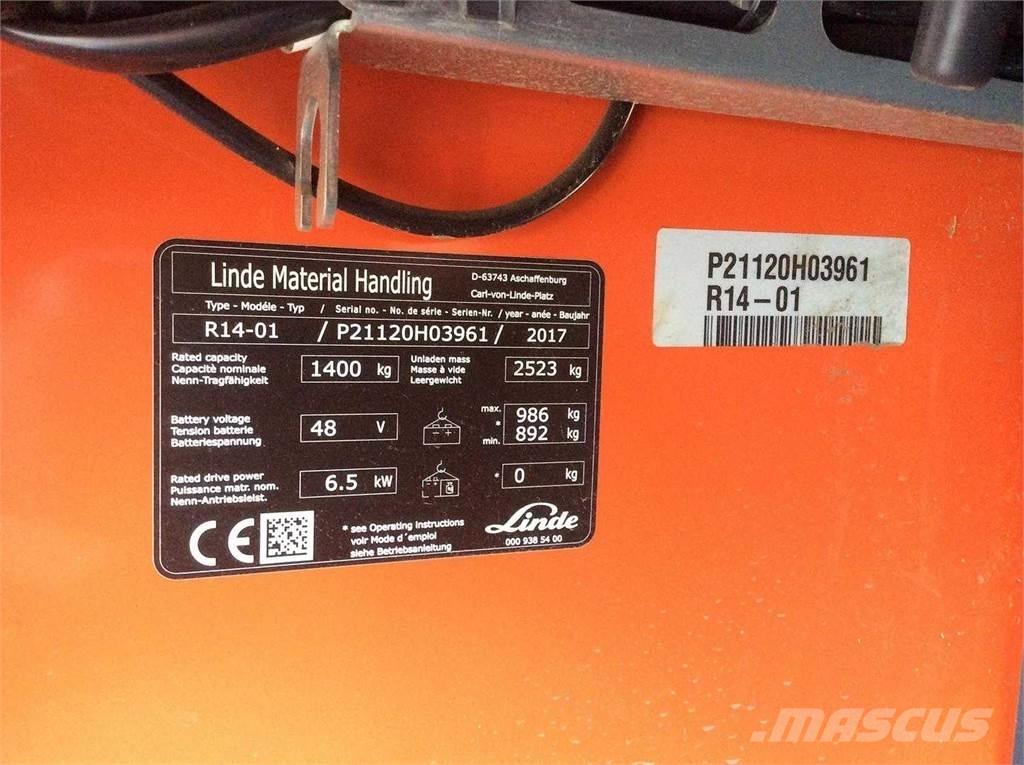 Linde R14 Reach truck - depo içi istif araçları