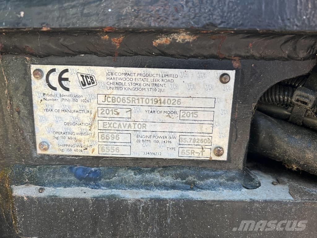 JCB 65 R-1 Mini ekskavatörler, 7 tona dek
