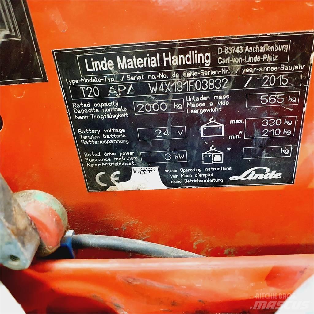 Linde T20AP kurz Düsük seviye kaldirici