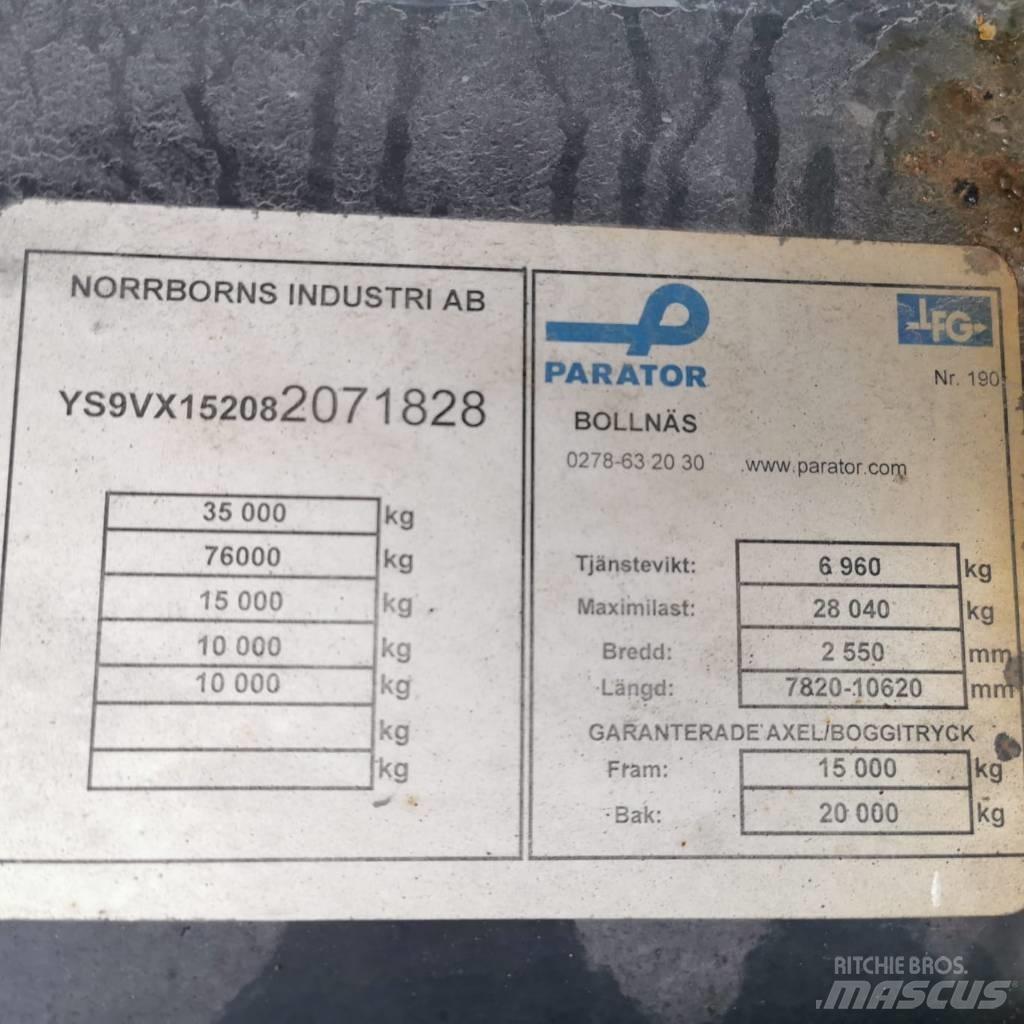 Parator VX 15-20 Kapali kasa treylerler
