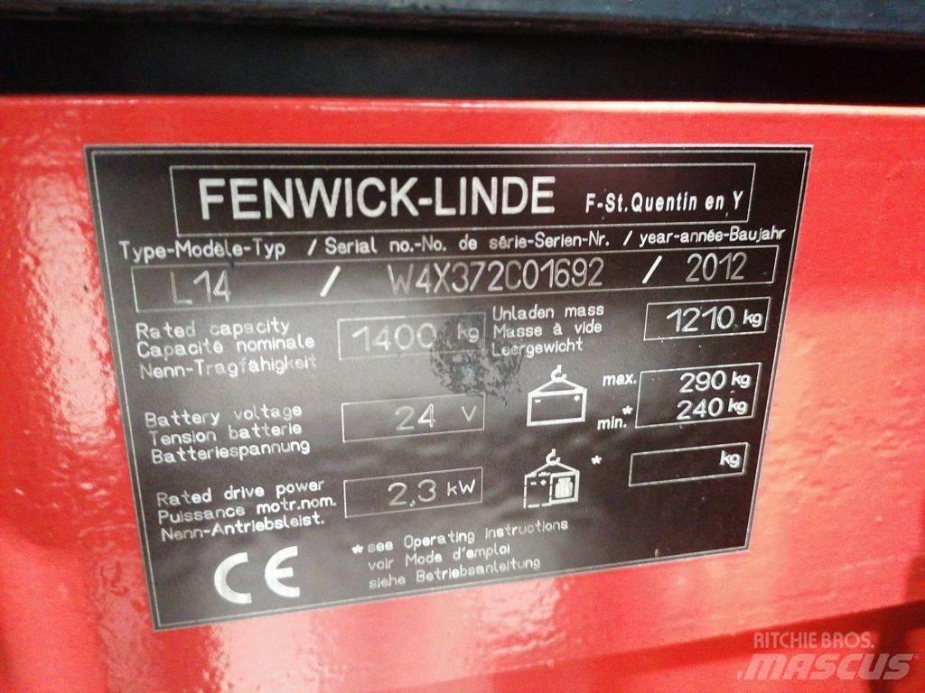 Linde L14 Yaya kumandali istif makinasi