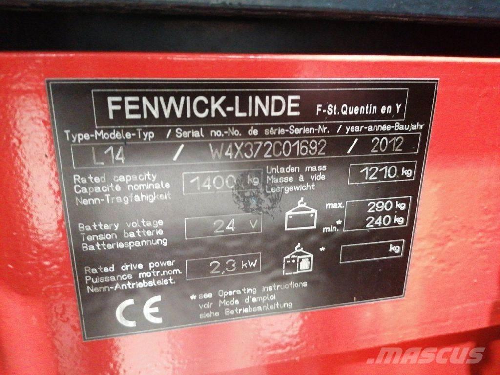 Linde L14 Yaya kumandali istif makinasi