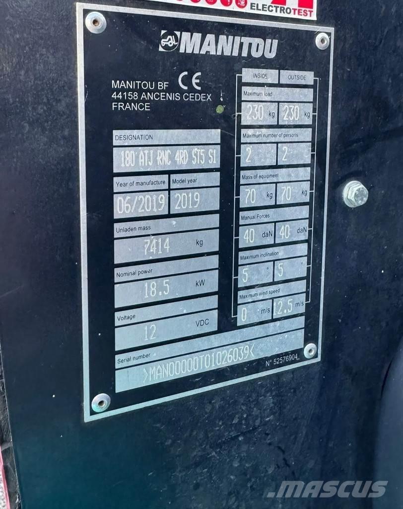 Manitou 180 ATJ Körüklü personel platformları
