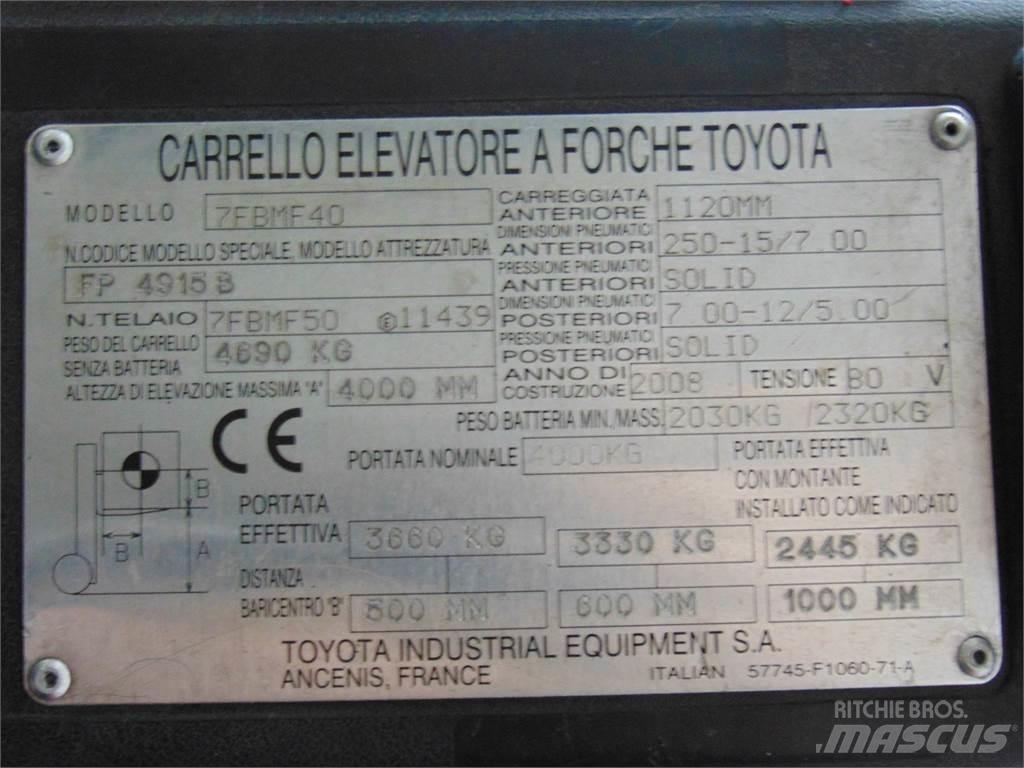 Toyota 7FBMF40 Elektrikli forkliftler