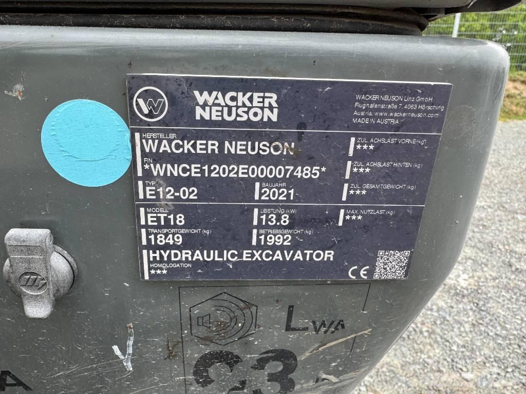 Wacker Neuson ET18 Paletli ekskavatörler