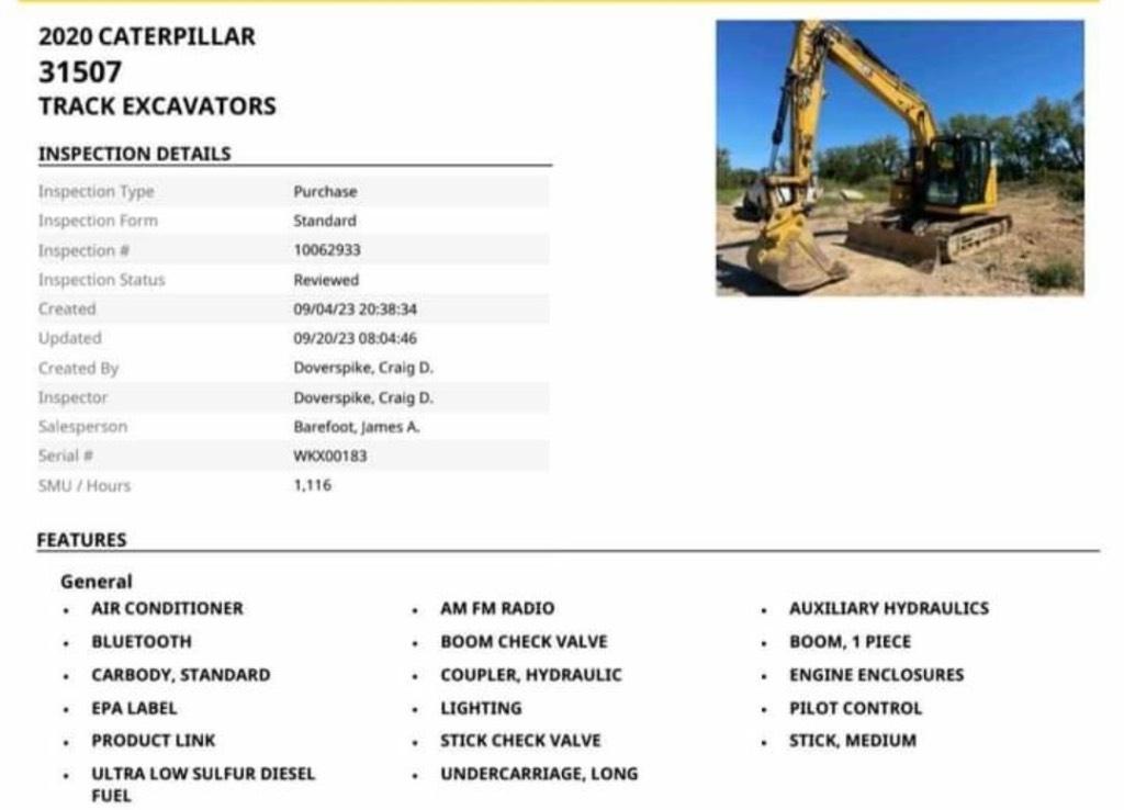 CAT 315 Paletli ekskavatörler