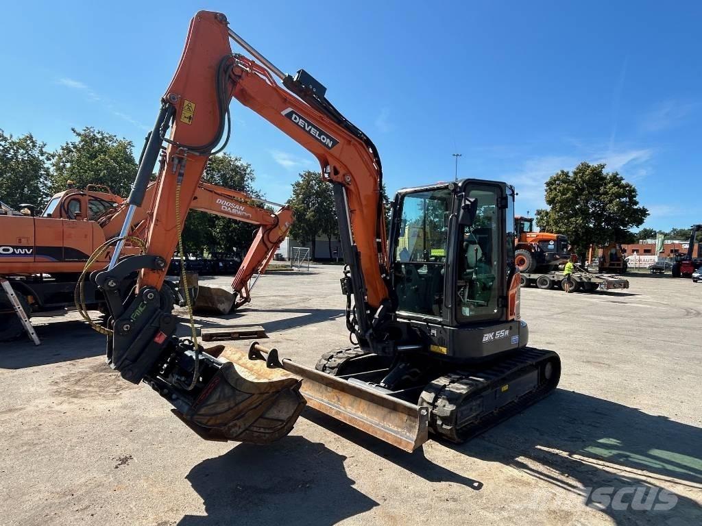 Develon DX 55 R-7 Mini ekskavatörler, 7 tona dek