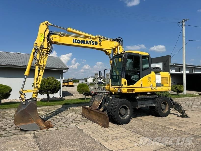 Komatsu PW 160-7E0 Lastik tekerli ekskavatörler