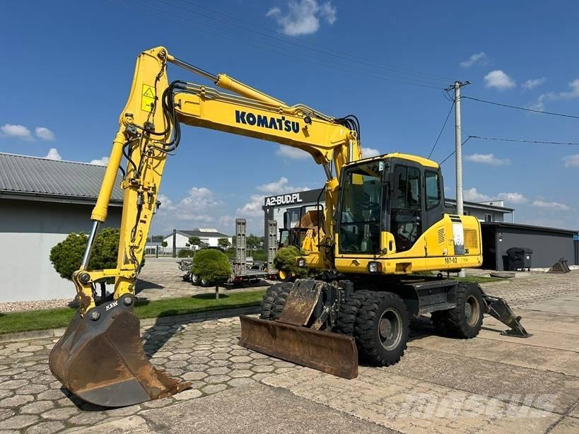 Komatsu PW 160-7E0 Lastik tekerli ekskavatörler