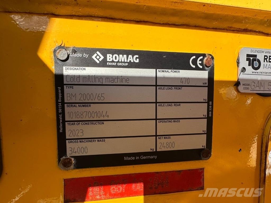 Bomag BM 2000/65 Asfalt kaziyicilar
