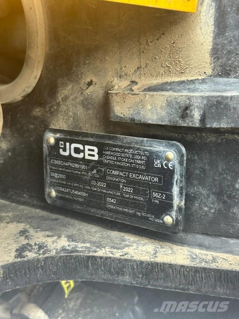 JCB 56 Z-2 Paletli ekskavatörler