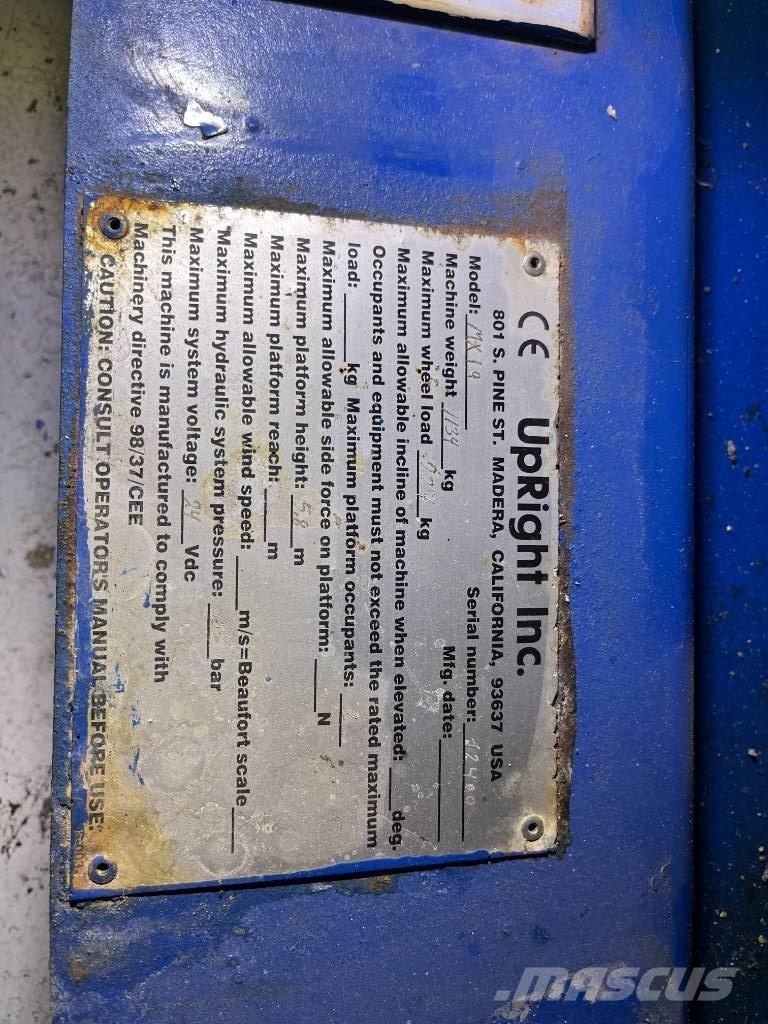 UpRight MX19 Makasli platformlar