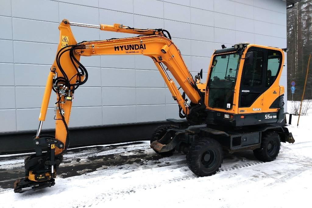 Hyundai 55W-9a Lastik tekerli ekskavatörler