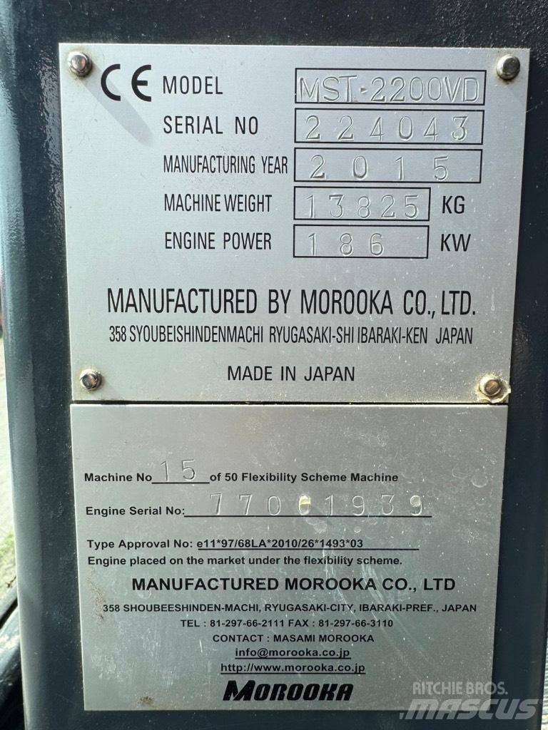 Morooka MST 2200 V D Paletli damperler