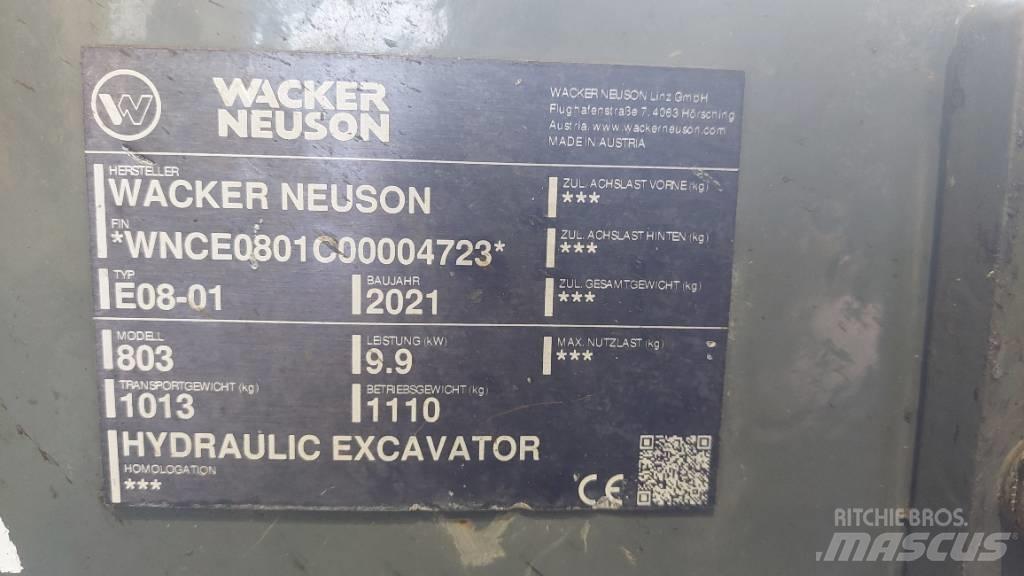 Wacker Neuson 803 Paletli ekskavatörler