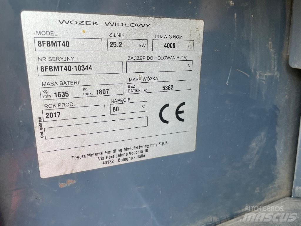 Toyota 8FBMT40 Elektrikli forkliftler