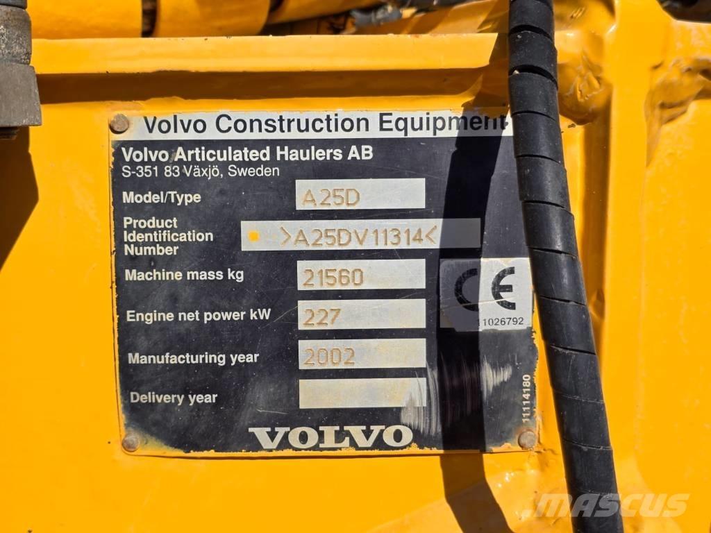 Volvo A25 D Belden kirma kamyonlar