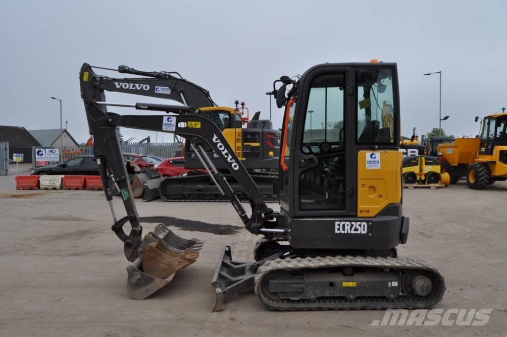 Volvo ECR 25 D Mini ekskavatörler, 7 tona dek