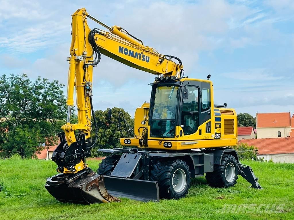 Komatsu PW 160 - 10 Lastik tekerli ekskavatörler