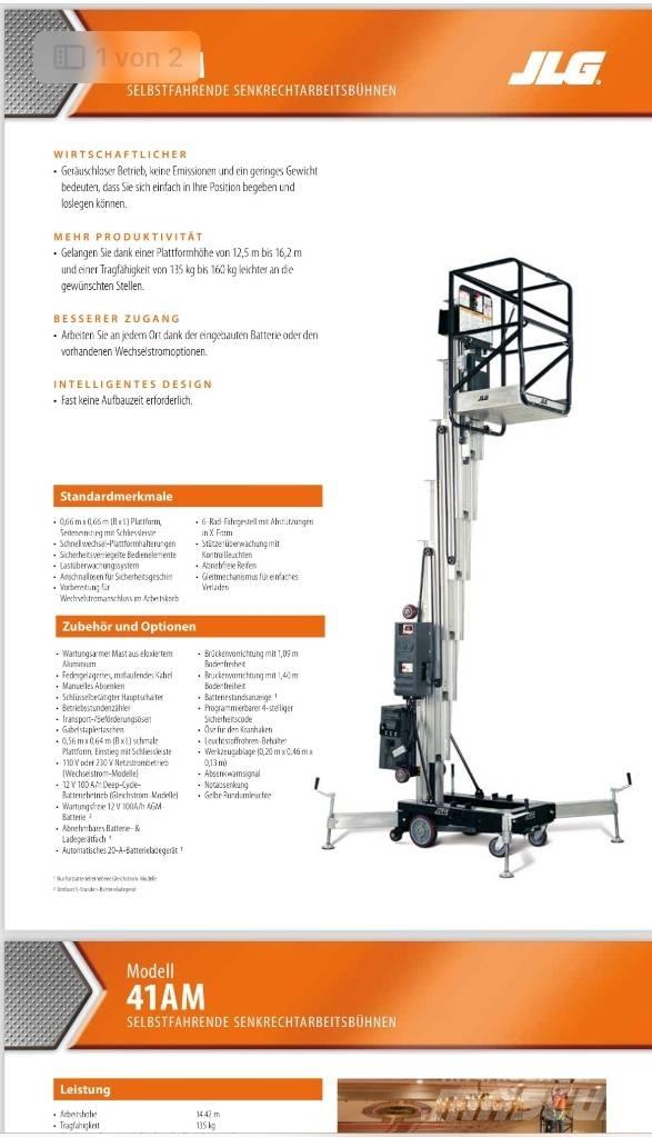 JLG 41 AM Personel Platformları ve Cephe Asansörleri