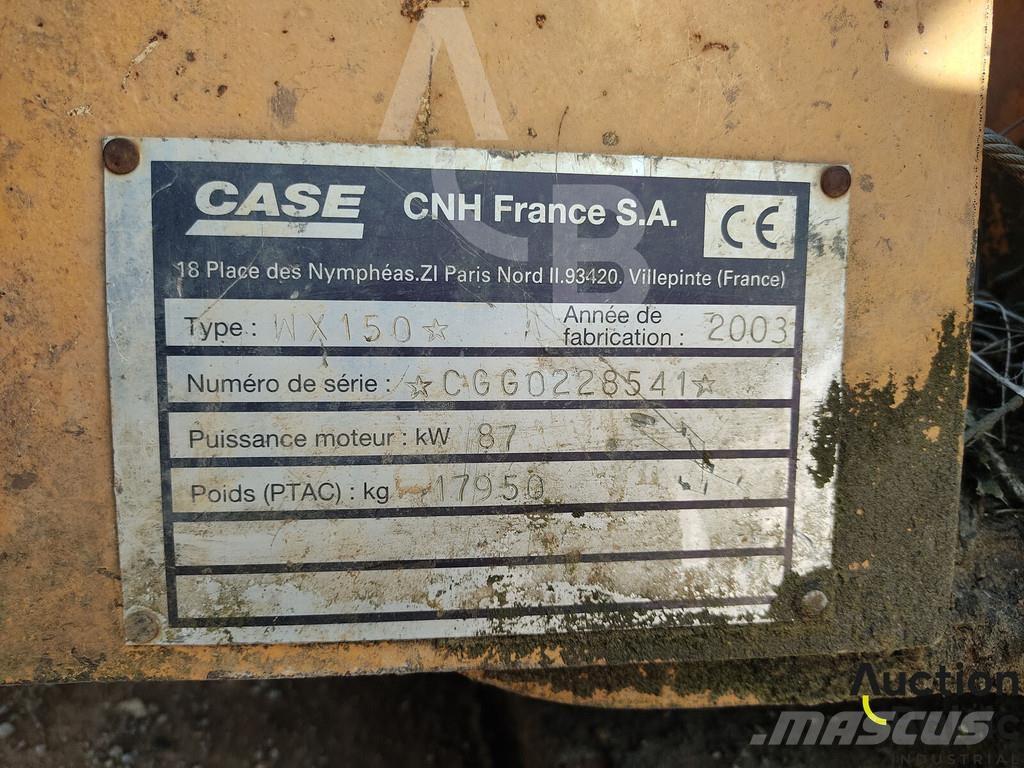 CASE WX 150 Lastik tekerli ekskavatörler