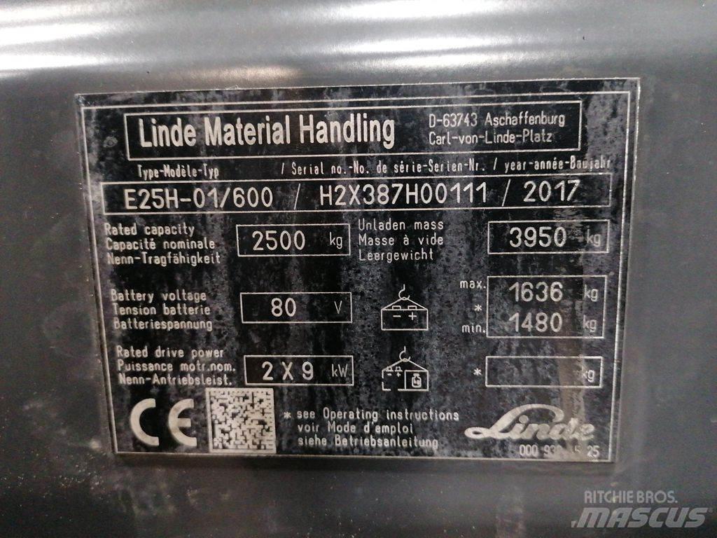 Linde E25H-01/600 Elektrikli forkliftler