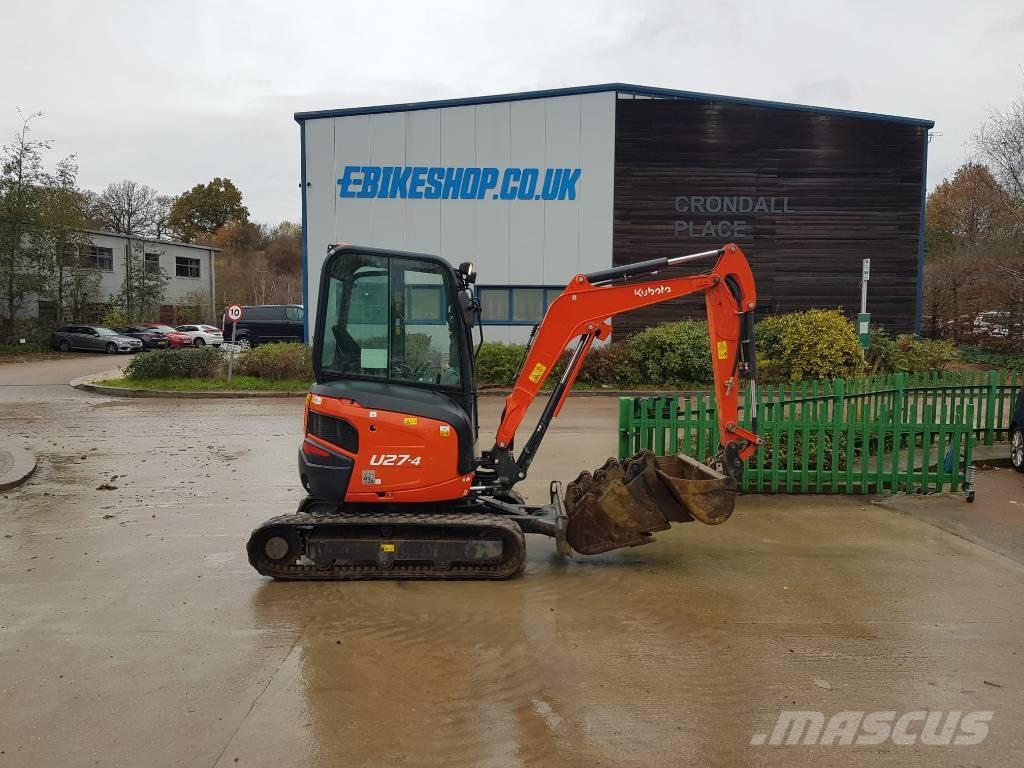 Kubota U27-4 Mini ekskavatörler, 7 tona dek