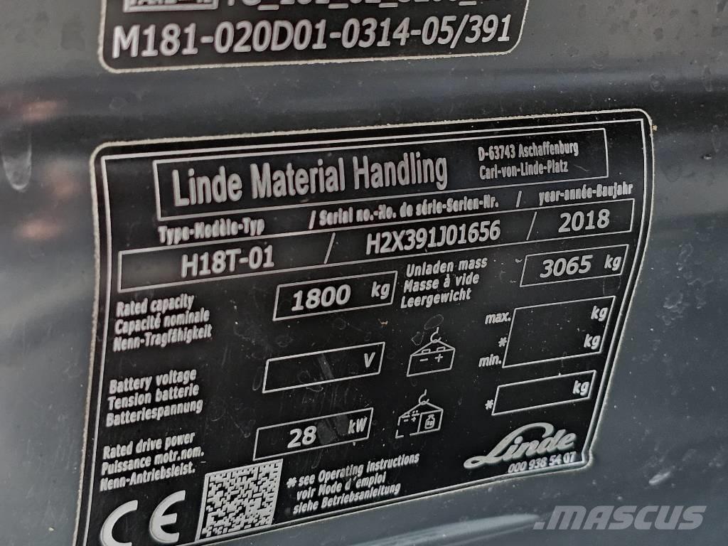 Linde H18T-01 LPG'li forkliftler