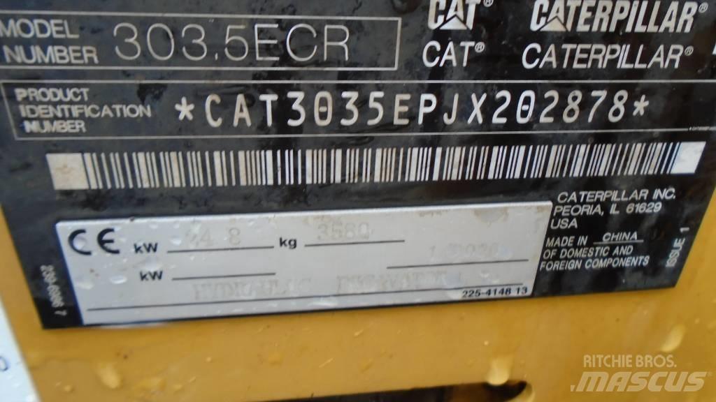 CAT 303.5 E CR Mini ekskavatörler, 7 tona dek