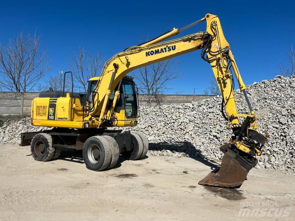 Komatsu PW 140-7 Lastik tekerli ekskavatörler