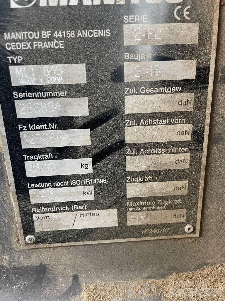 Manitou MLT 845 Tarimsal teleskopik yükleyiciler