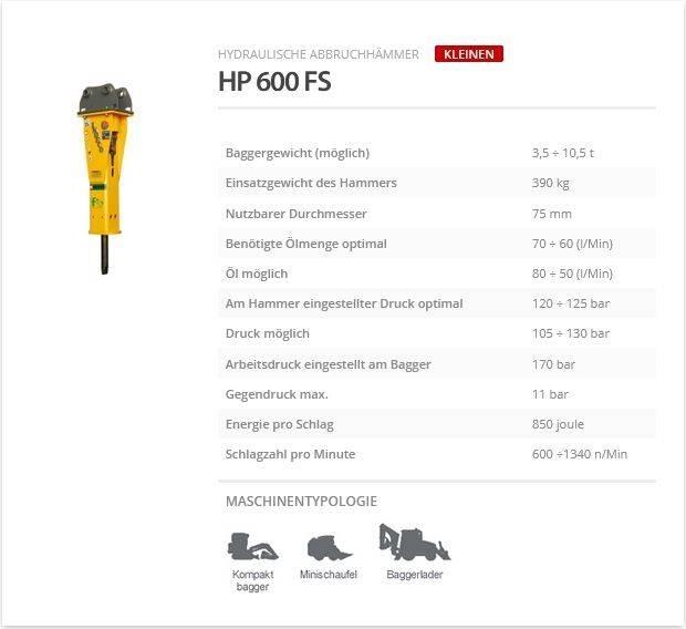 Indeco HP 600 FS Hidrolik kırıcılar