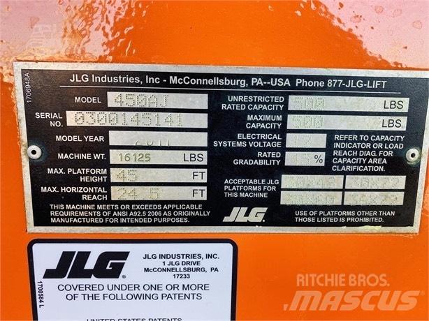 JLG 450 AJ II Körüklü personel platformları