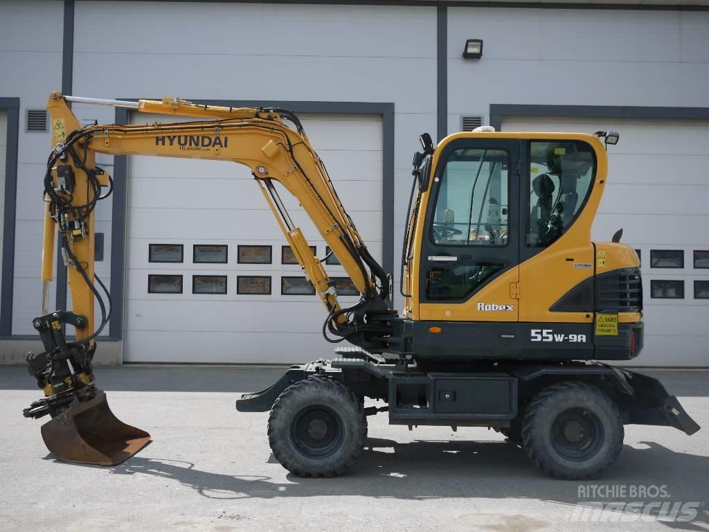 Hyundai R 55W-9A Lastik tekerli ekskavatörler