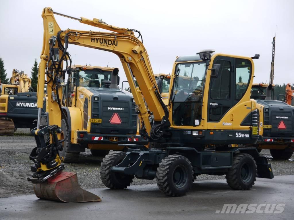 Hyundai R 55W-9A Lastik tekerli ekskavatörler