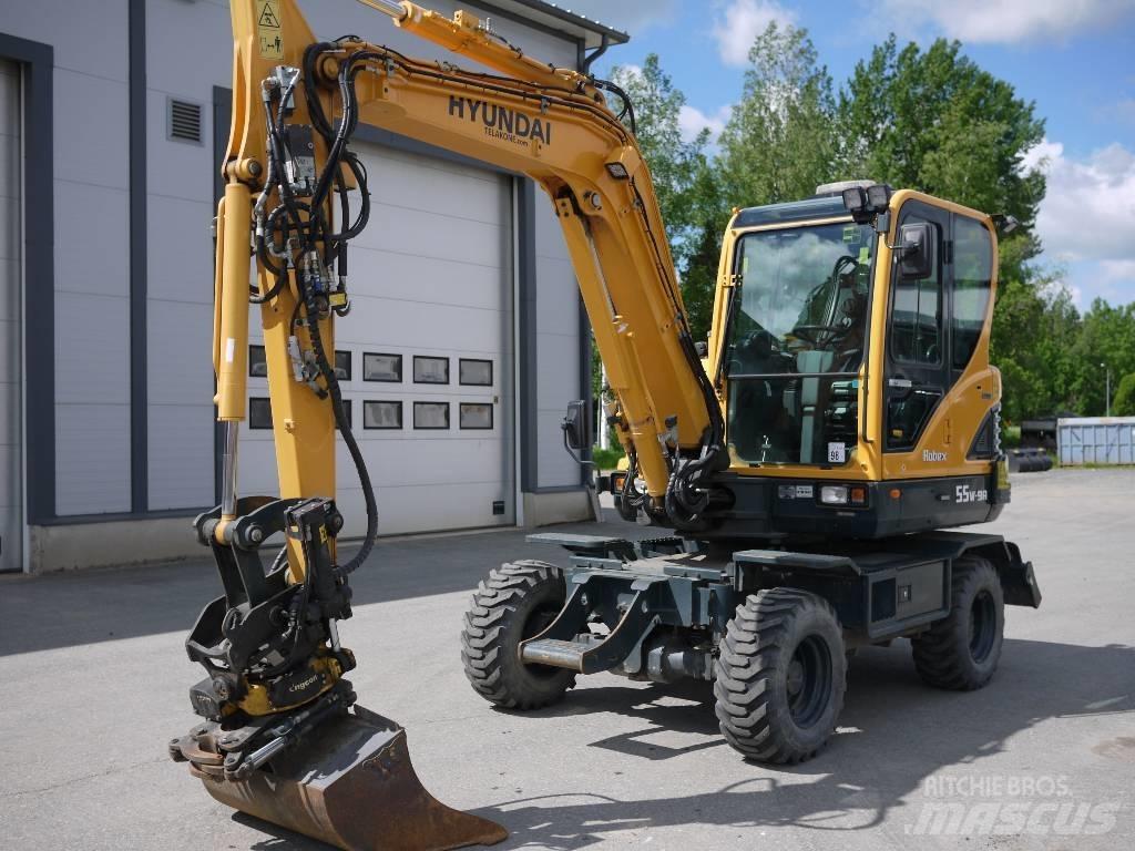 Hyundai R 55W-9A Lastik tekerli ekskavatörler