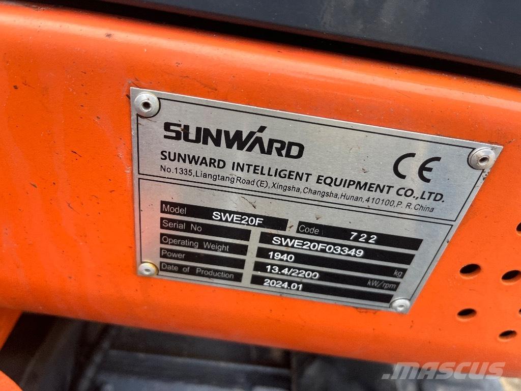 Sunward SWE 20 F Mini ekskavatörler, 7 tona dek