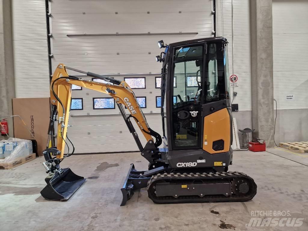 CASE CX 18 D Mini ekskavatörler, 7 tona dek
