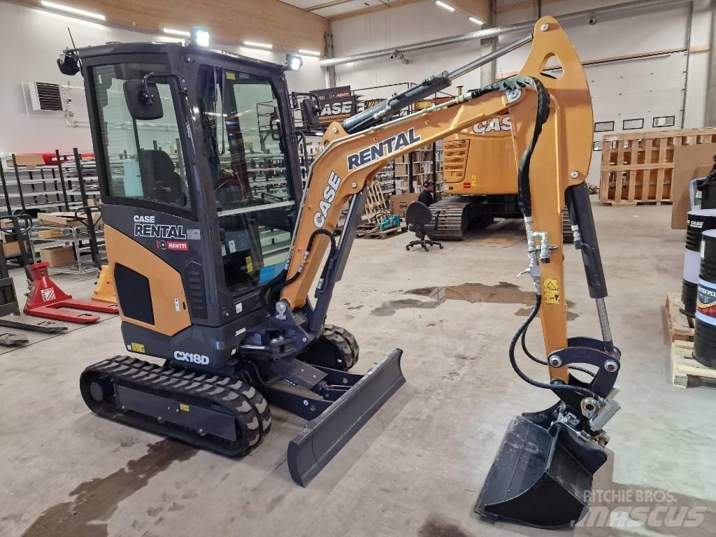 CASE CX 18 D Mini ekskavatörler, 7 tona dek