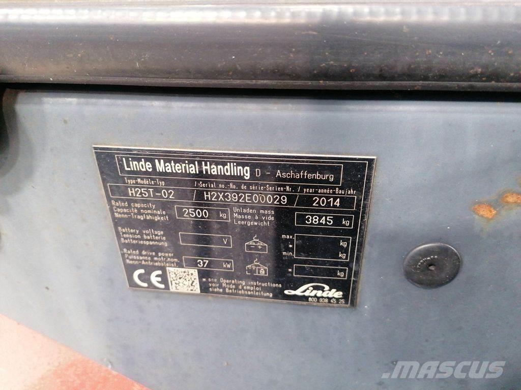 Linde H25T-02 LPG'li forkliftler