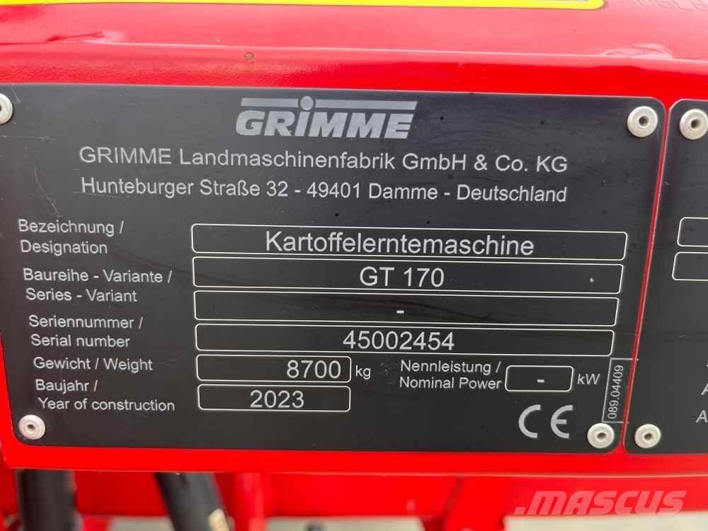 Grimme GT 170 Patates hasat makinalari