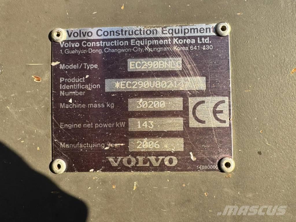 Volvo EC 290 B N LC Paletli ekskavatörler
