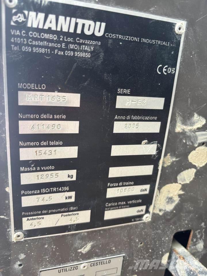 Manitou MRT1635 Teleskopik yükleyiciler