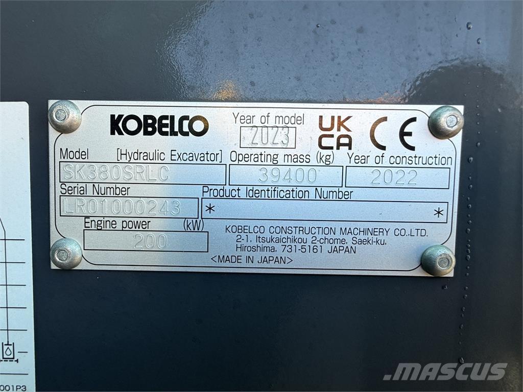 Kobelco SK380SRLC Paletli ekskavatörler