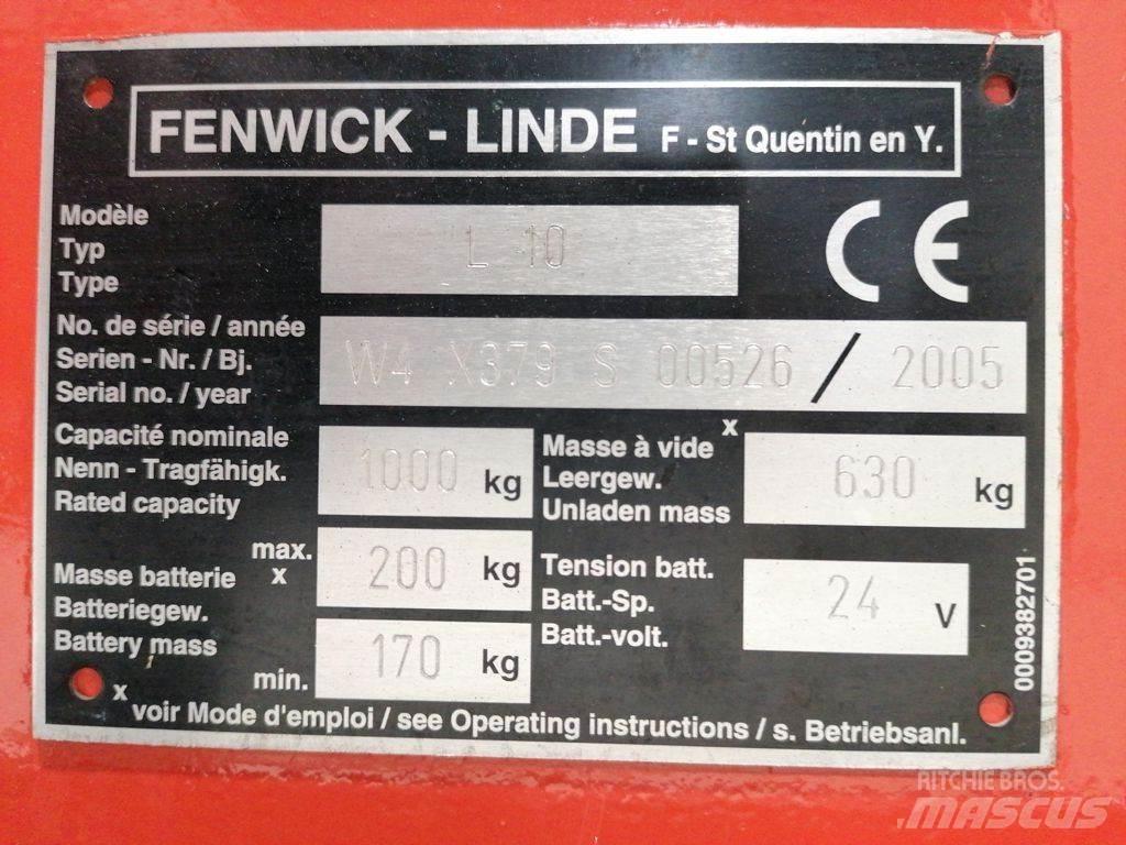 Linde L10 Yaya kumandali istif makinasi